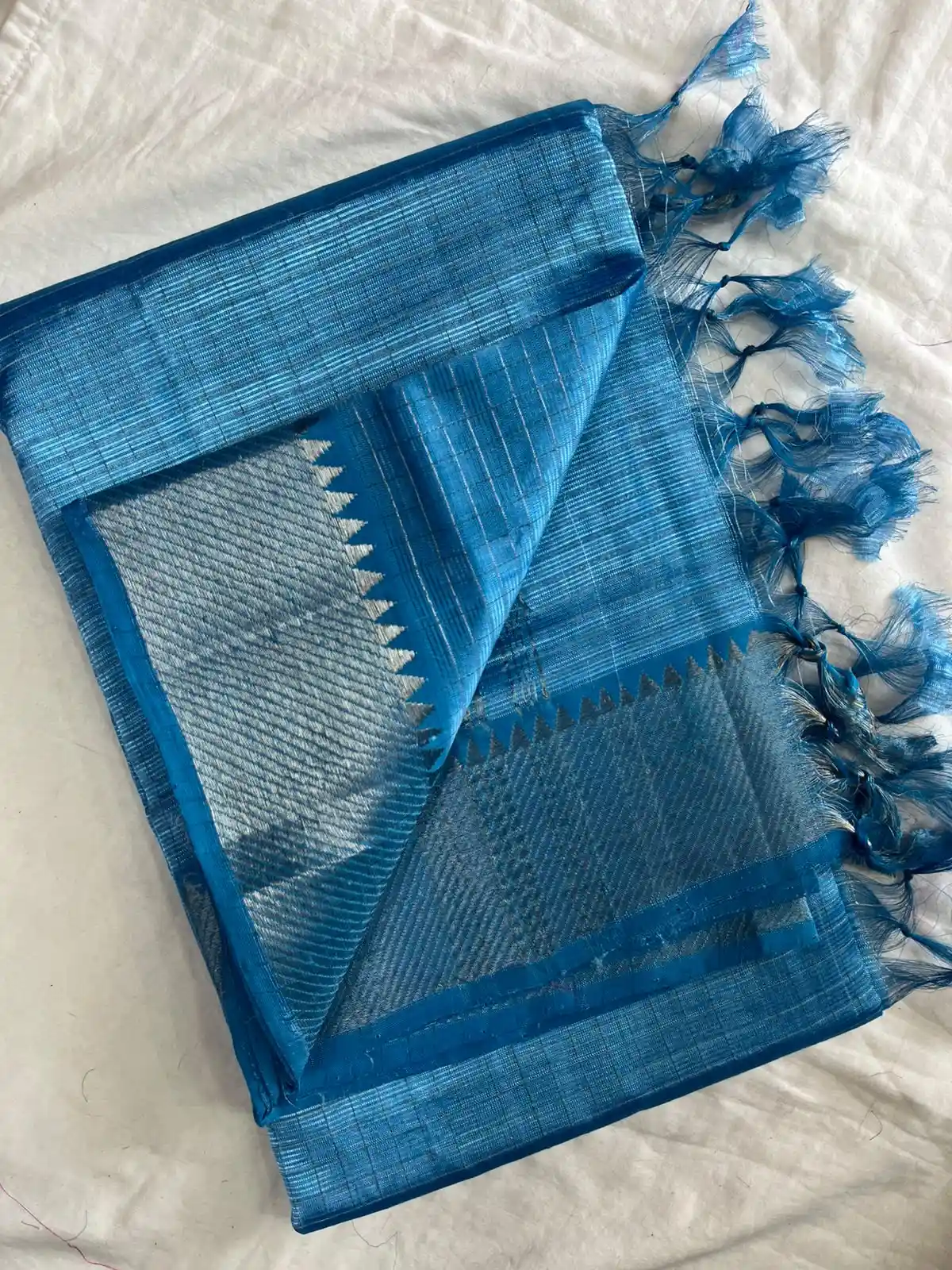 Mangalagiri handloom pattu by cotton silk saree